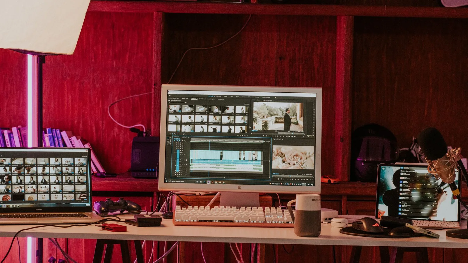 Estudio de edición de vídeo para Clueso