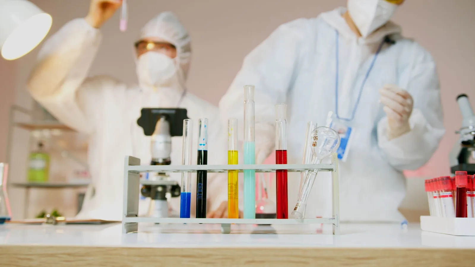 Investigadores desarrollando tecnología deeptech en laboratorio