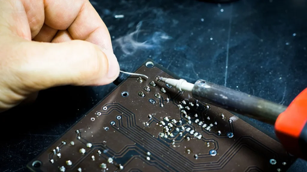 Reparación de una placa electrónica